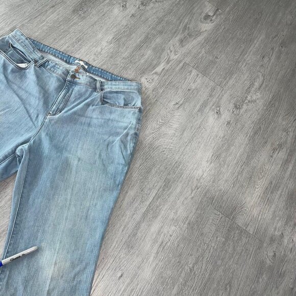 Eileen Fisher Jeans Women’s Plus 16W Wide Leg Cropped Denim Pants Blue Stretch - Picture 13 of 13